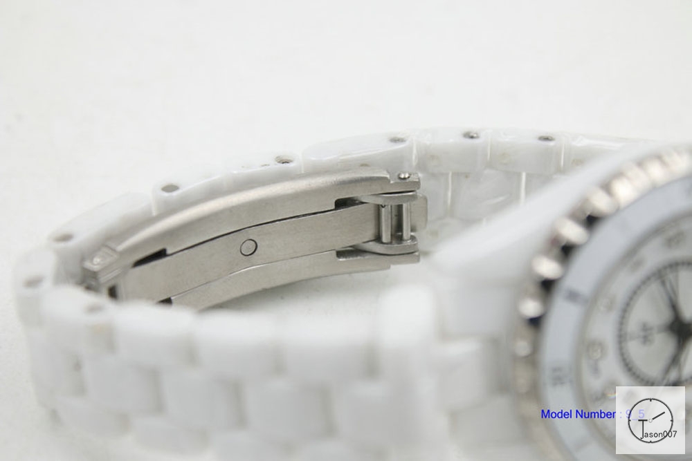 Chanel J12 Silver Dial 38MM Size Ceramic Watch Quartz Battery Movement Womens Watches CHA1275785600