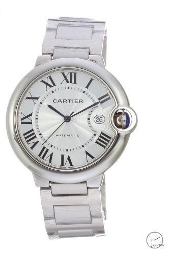 Cartier blue balloon 40mm Silver stainless steel Men's Automatic Movement Date AAA Quality White Dial Men Watch CAR2101225