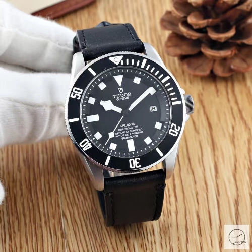 Tudor Pelagos Black Bezel Black Dial Automatic Mechincal Movement Stainless Steel 70330N-95740 Pre-Owned Stainless Steel os Leather Strap Mens Wristwatches TUF36815785420
