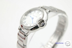 Cartier blue balloon 31mm 18k Silver Men's Quartz Movement High Quality Women Watch CAR1100780