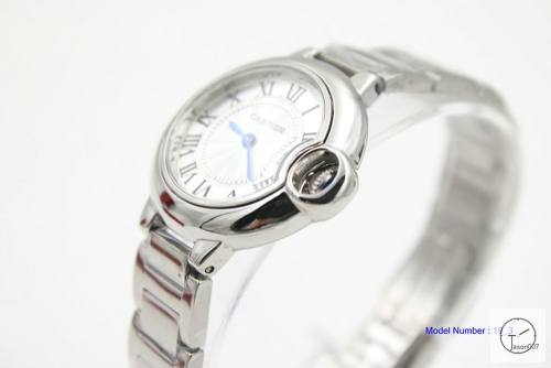 Cartier blue balloon 31mm 18k Silver Men's Quartz Movement High Quality Women Watch CAR1100780