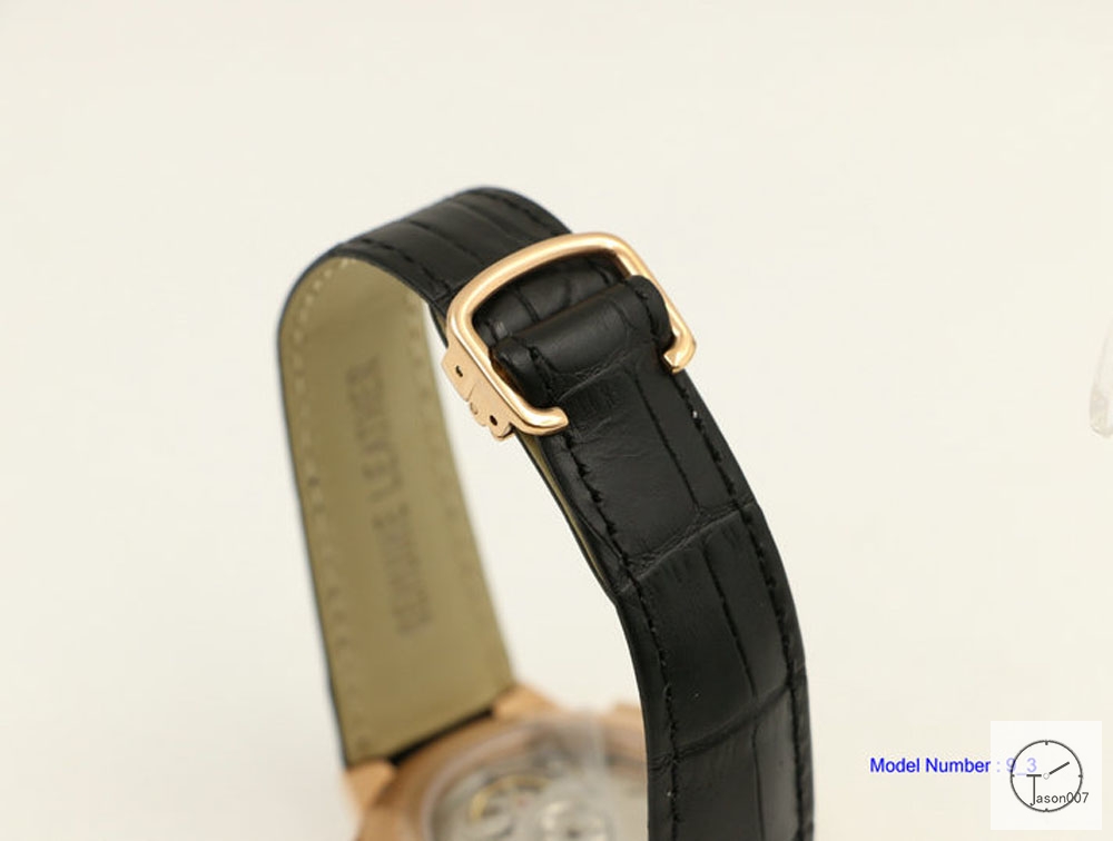 Cartier blue balloon 18K Silver Black Leather 46mm Rose Glod Sapphire Glass Men's Cal.2813 Tourbillon All Work Automatic Movement High Quality Watch CAR3100340