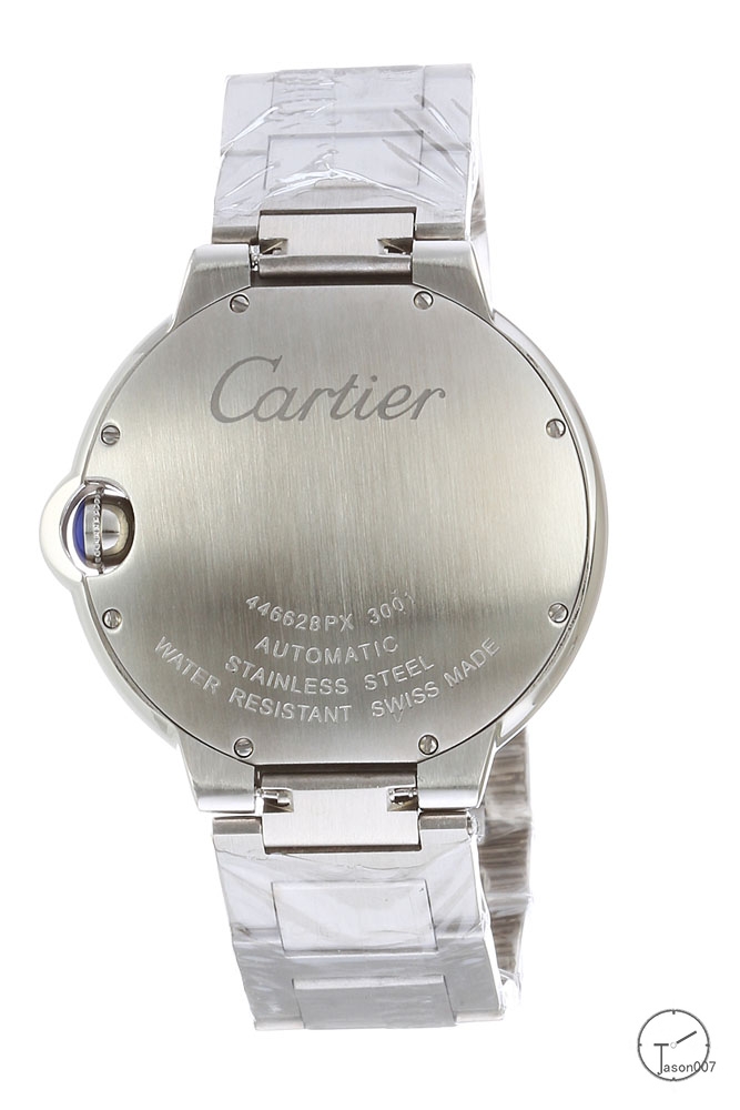 Cartier blue balloon stainless steel Strap 40mm Diamond Silver bezel White Dial Men's Quartz Movement Date AAA Quality Men Watch CAR2102280