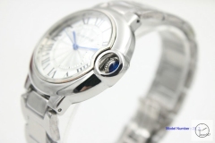 Cartier blue balloon 40mm 18k Silver Men's Quartz Movement High Quality men Watch CAR1100880