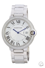 Cartier blue balloon 40mm Stainless steel Diamond bezel Men's Quartz Movement Date AAA Quality Men Watch CAR2101780