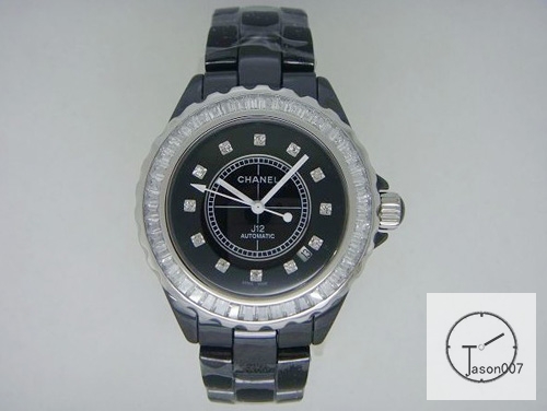 Chanel J12 Black Dial Diamond Bezel 33MM Size Ceramic Watch Quartz Battery Movement Womens Watches CHA126832885600