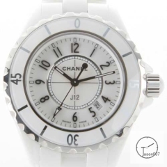 Chanel J12 Silver Dial 38MM Size Ceramic Watch Quartz Battery Movement Womens Watches CHA1210795600