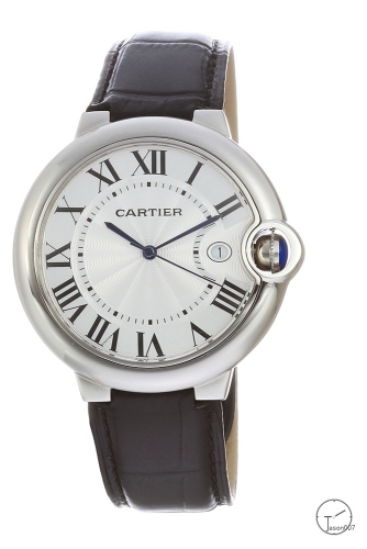 Cartier blue balloon 40mm Leather stainless steel Men's Quartz Movement Date AAA Quality Men Watch CAR2101300