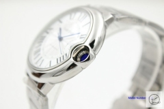 Cartier blue balloon WSBB0016 18K Silver 42mm Date Sapphire Glass Men's Cal.2813 Automatic Movement High Quality Watch CAR2100560