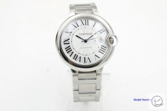Cartier blue balloon WSBB0016 18K Silver 42mm Date Sapphire Glass Men's Cal.2813 Automatic Movement High Quality Watch CAR2100560