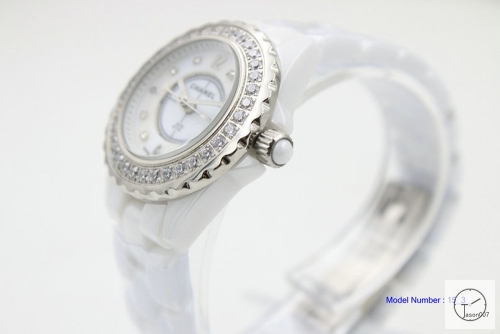 Chanel J12 Silver Dial Squar Diamond Bezel Limited 33MM Size Ceramic Watch Quartz Battery Movement Womens Watches CHA2280785600