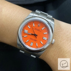Rolex Oyster Perpetual 39 Orange dial and an Oyster bracelet Automatic Movement AAU1264581679410