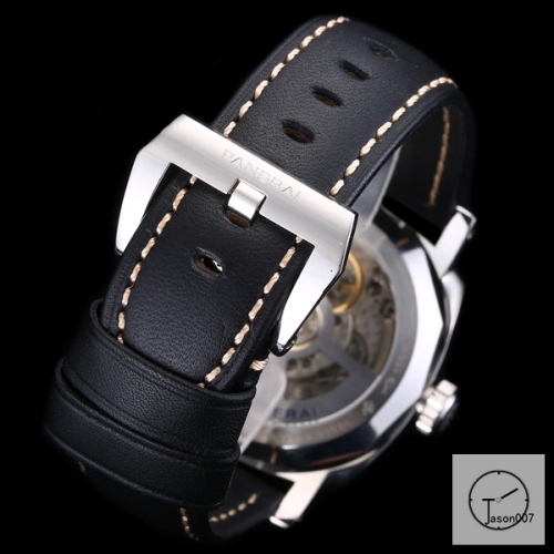 Panerai Radiomir GMT Automatic Mechincal Black Dial PVD Black Case Glass Back 47MM PAM00423 Automatic Mechical Black Leather Strap Mens Watches P627 ADFC38335480