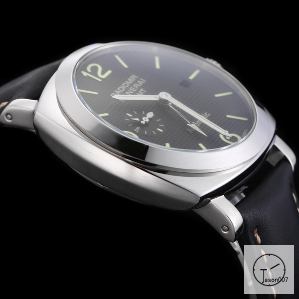 Panerai Radiomir GMT Automatic Mechincal Black Dial PVD Black Case Glass Back 47MM PAM00423 Automatic Mechical Black Leather Strap Mens Watches P627 ADFC38335480