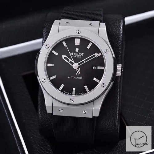 Hublot Classic Fusion Black Dial Case Stainless steel Case Automatic Mechincal Movement Rubber Strap Geneva Glass Back Rubber Men's Watch HUXH261079802530