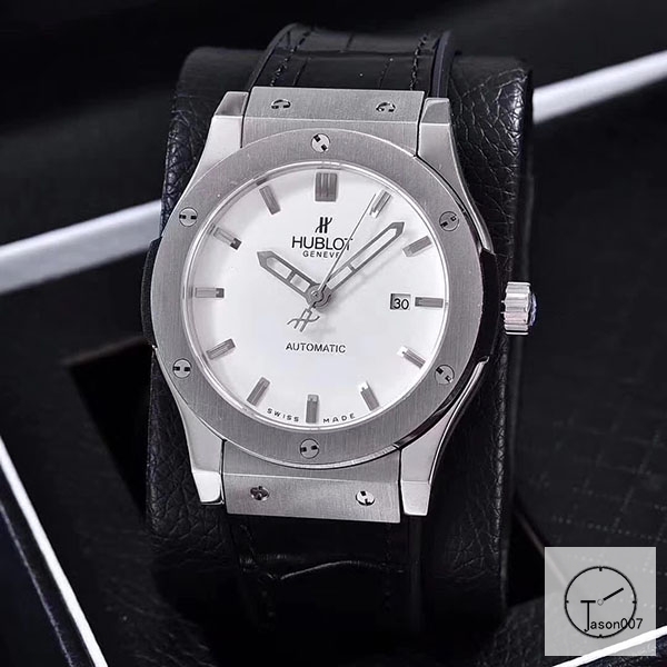 Hublot Classic Fusion Blue Dial Case Stainless steel Case Automatic Mechincal Movement Rubber Strap Geneva Glass Back Leather Men's Watch HUXH261029802530