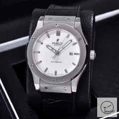 Hublot Classic Fusion Blue Dial Case Stainless steel Case Automatic Mechincal Movement Rubber Strap Geneva Glass Back Leather Men's Watch HUXH261029802530