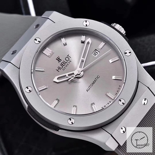 Hublot Classic Fusion Gray Dial Case Stainless steel Case Automatic Mechincal Movement Rubber Strap Geneva Glass Back Rubber Men's Watch HUXH261069802530