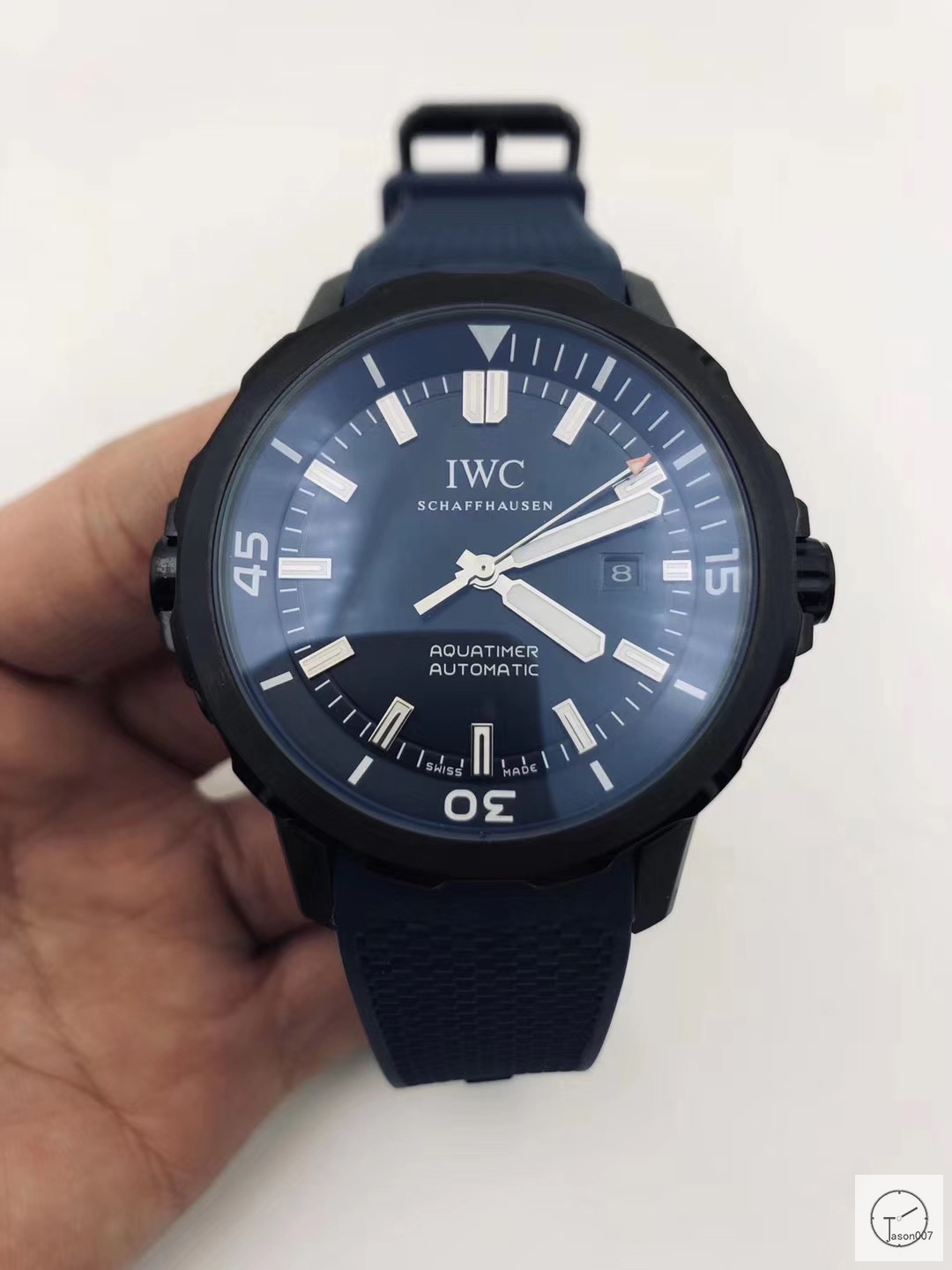 IWC AQUATIMER AUTOMATIC Mechical IW329001 42MM BLACK DIAL PVD Case Rubber Strap Mens Wristwatches ICW22060560