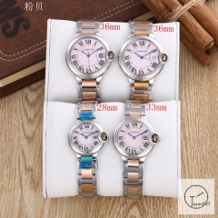 Cartier Ballon Bleu Luxury Pink Diamond DiaL Diamond Bezel EVE Rose Gold Case Quartz Battery Power Stainless Steel Strap Womens Watch Fh222935336565