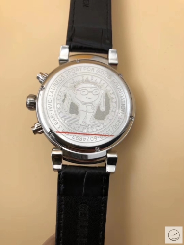 IWC DA VINCI Black Dial Quartz Movement CHRONOGRAPH EDITION “LAUREUS SPORT FOR GOOD FOUNDATION”IW393402 Stainless Steel Strap Mens Wristwatches ICW22760560