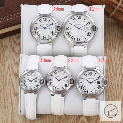 Cartier Ballon Bleu Luxury White Dial Quartz Battery Power Pink Leather Strap Womens Watch Fh11675336500