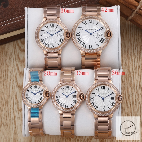 Cartier Ballon Bleu Luxury Sliver DiaL Diamond Bezel EVE Rose Gold Case Quartz Battery Power Stainless Steel Strap Womens Watch Fh220135336565
