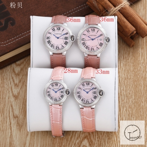 Cartier Ballon Bleu Luxury Pink Diamond DiaL Diamond Bezel EVE Rose Gold Case Quartz Battery Power Stainless Steel Strap Womens Watch Fh222935336565