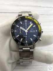 IWC Aquatimer Quartz Chronograph Black Yellow Day Date Mens Watch IW376701 Stainless Steel Strap Mens Wristwatches ICW22810560