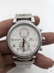 IWC DA VINCI Black Dial Quartz Movement CHRONOGRAPH EDITION “LAUREUS SPORT FOR GOOD FOUNDATION”IW393402 Stainless Steel Strap Mens Wristwatches ICW22720560