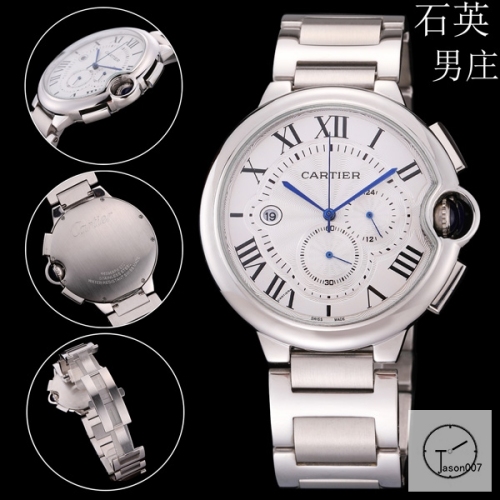 Cartier Ballon Bleu Luxury Silver Dial Smooth Bezel Quartz Chronograph Function Battery Power Stainless Steel Strap Womens Watch Fh224935336555