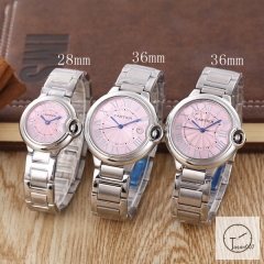 Cartier Ballon Bleu Luxury White Dial Case Quartz Battery Power Stainless Steel Strap Womens Watch Fh12005336565