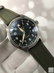 IWC PILOT'S SCHAFFHAUSEN Black Dial SPITFIRE Mark XV2 WATCH AUTOMATIC SPITFIRE AUTOMATIC Mechical IW326801 42MM Stainless Steel Leather Strap Mens Wristwatches ICW22620560