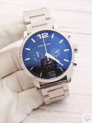 Montblanc Timewalker White Dial Quartz Chronograph Black White Pvd Case Day Date Mens Watch IW376701 Stainless Steel Strap Mens Wristwatches MOB22890560