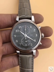 IWC DA VINCI Black Dial Quartz Movement CHRONOGRAPH EDITION “LAUREUS SPORT FOR GOOD FOUNDATION”IW393402 Stainless Steel Strap Mens Wristwatches ICW22720560