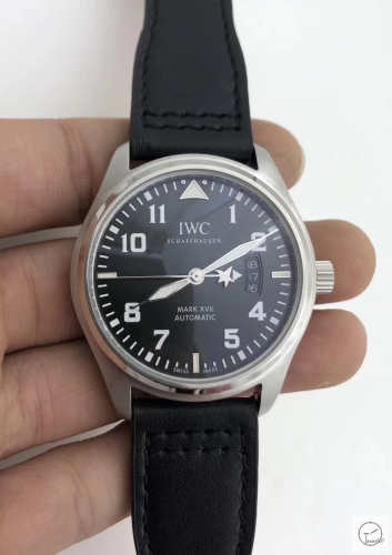 IWC PILOT'S SCHAFFHAUSEN Mark XV2 WATCH AUTOMATIC SPITFIRE AUTOMATIC Mechical IW326803 42MM BLACK DIAL Everose Gold Case Stainless Steel Case Rubber Strap Mens Wristwatches ICW22200560