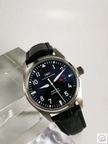 IWC PILOT'S SCHAFFHAUSEN SPITFIRE Mark XV2 WATCH AUTOMATIC SPITFIRE AUTOMATIC Mechical IW326801 42MM BLACK DIAL Everose Gold Case Stainless Steel Case Stainless Steel Leather Strap Mens Wristwatches ICW22510560