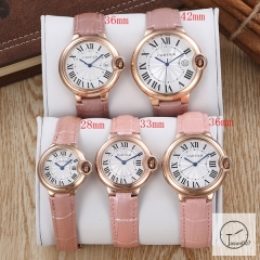 Cartier Ballon Bleu Luxury White Dial Rose Gold Case Quartz Battery Power Red Leather Strap Womens Watch Fh11735336505