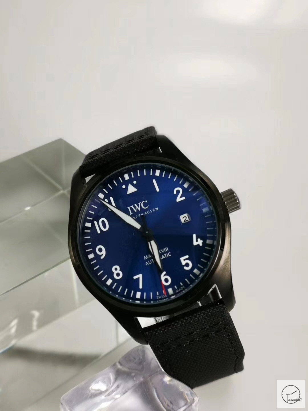 IWC PILOT'S SCHAFFHAUSEN Black Dial SPITFIRE Mark XV2 WATCH AUTOMATIC SPITFIRE AUTOMATIC Mechical IW326801 42MM Stainless Steel Leather Strap Mens Wristwatches ICW22620560