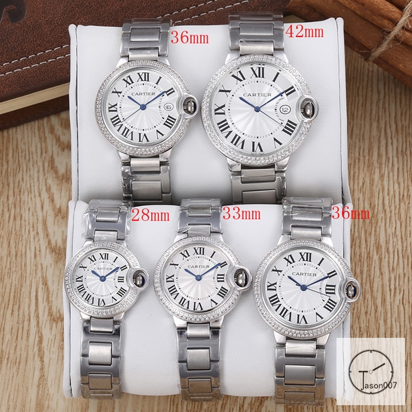 Cartier Ballon Bleu Luxury Sliver DiaL Diamond Bezel EVE Rose Gold Case Quartz Battery Power Stainless Steel Strap Womens Watch Fh220035336565