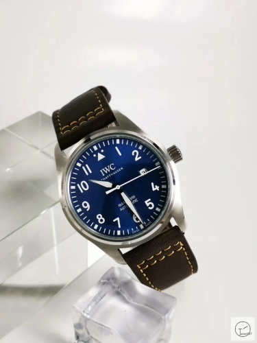 IWC PILOT'S SCHAFFHAUSEN Blue Dial SPITFIRE Mark XV2 WATCH AUTOMATIC SPITFIRE AUTOMATIC Mechical IW326801 42MM BLACK DIAL Everose Gold Case Stainless Steel Case Stainless Steel Leather Strap Mens Wristwatches ICW22570560