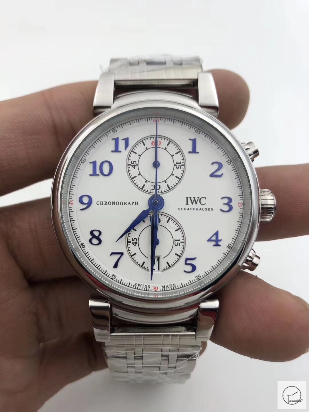 IWC DA VINCI Silver Dial Quartz Movement CHRONOGRAPH EDITION “LAUREUS SPORT FOR GOOD FOUNDATION”IW393402 Stainless Steel Strap Mens Wristwatches ICW22700560
