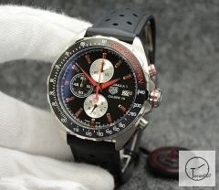 Tag Heuer Carrera F1 Formal 1 Silver Dial Quartz Chronograph Function Blue Two Tone Ceramic Strap Mens Watch ATGH249695830