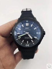 IWC AQUATIMER AUTOMATIC Mechical IW329001 42MM BLACK DIAL PVD Case Rubber Strap Mens Wristwatches ICW22050560