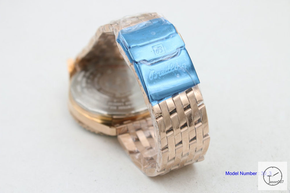 BREITLING Navitimer Blue Dial Everose Gold Quartz Chronograph Steel Strap Men's Watch BBWR2215533950