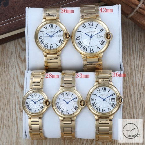 Cartier Ballon Bleu Luxury Sliver DiaL Gold Case Quartz Battery Power Stainless Steel Strap Womens Watch Fh119735336565