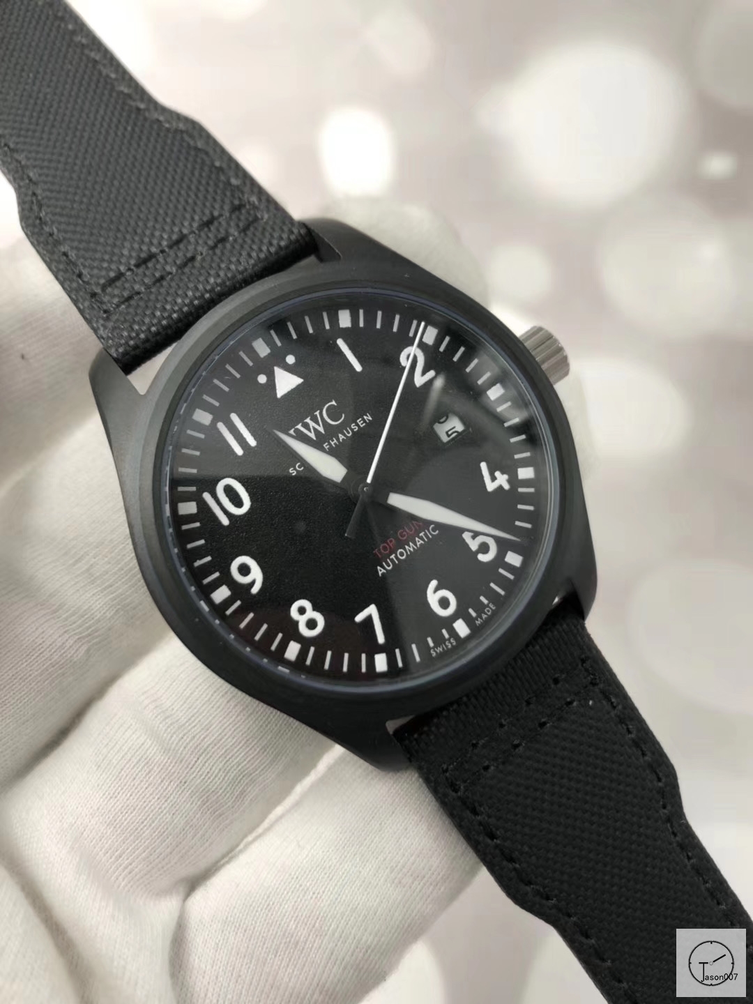 IWC PILOT'S SCHAFFHAUSEN Mark XV2 WATCH AUTOMATIC SPITFIRE AUTOMATIC Mechical IW326803 42MM BLACK DIAL Everose Gold Case Stainless Steel Case Stainless Steel Leather Strap Mens Wristwatches ICW22350560