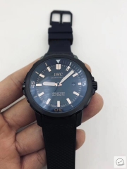 IWC AQUATIMER AUTOMATIC Mechical IW329001 42MM BLACK DIAL PVD Case Rubber Strap Mens Wristwatches ICW22080560