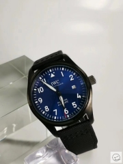 IWC PILOT'S SCHAFFHAUSEN Blue Dial SPITFIRE Mark XV2 WATCH AUTOMATIC SPITFIRE AUTOMATIC Mechical IW326801 42MM Stainless Steel Leather Strap Mens Wristwatches ICW22650560