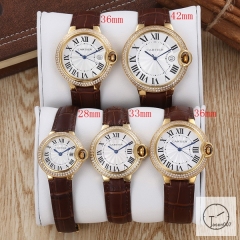 Cartier Ballon Bleu Luxury White Dial Diamond Bezel Case Quartz Battery Power Pink Leather Strap Womens Watch Fh11815336565